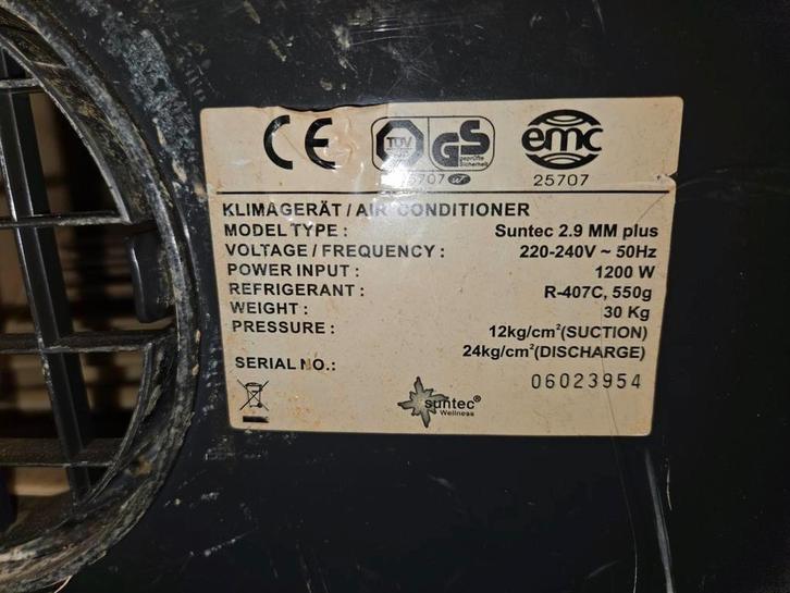 Suntec Wellness, model 2.9 MM Plus, Witgoed en Apparatuur, Airco's, Ophalen of Verzenden