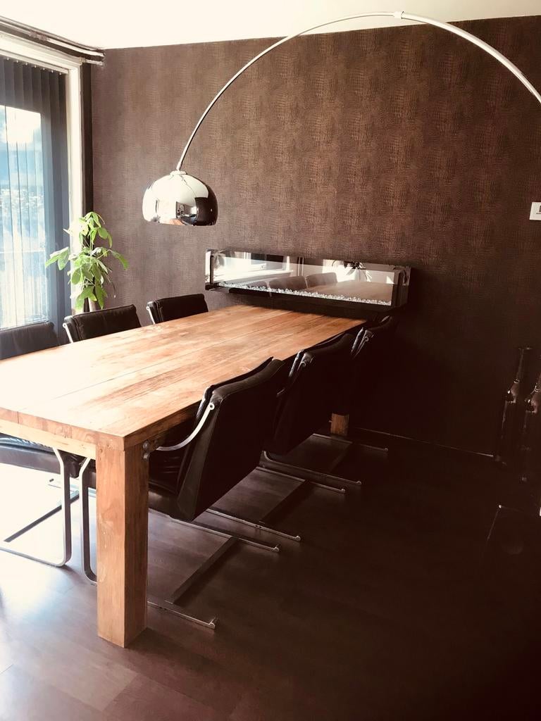 Robuuste tafel, Huis en Inrichting, Tafels | Eettafels, Ophalen, Gebruikt, 50 tot 100 cm, Robuust