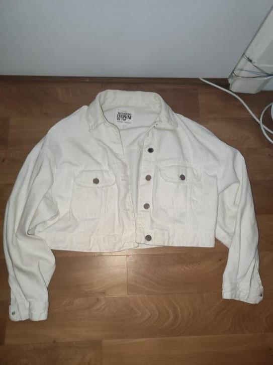 Zara denim wit jasje maat m, Maat 38/40 (M), Ophalen of Verzenden, Zo goed als nieuw, Wit