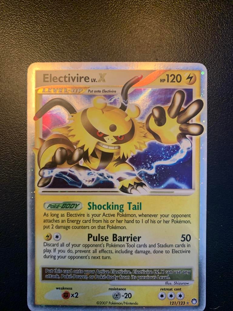 Electivire LV.X (MT 121) Pokémon Kaart - Holo Rare, Ophalen of Verzenden, Gebruikt, Losse kaart, Foil