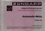 Zundapp Catalogus Automatic-Mofa typen 444 (5490z), Ophalen of Verzenden, Zo goed als nieuw