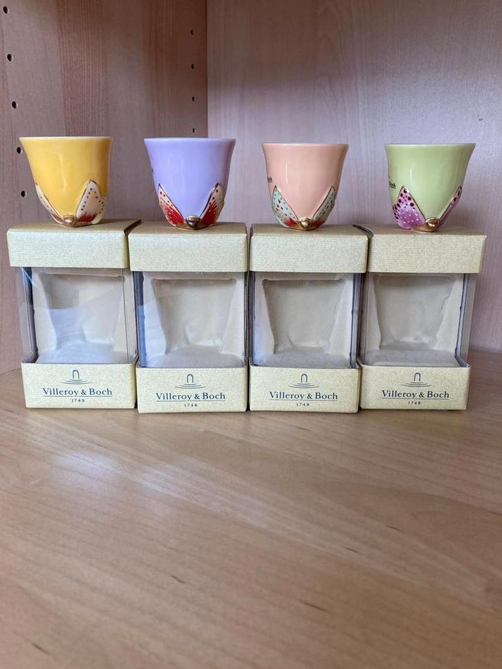 Villeroy & Boch Poetic Spring Eierdopjes Vlinders, Diversen, Pasen, Zo goed als nieuw, Ophalen of Verzenden