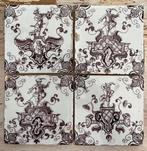 Antieke tegels tegel (4) cartouche rotterdam, Ophalen of Verzenden