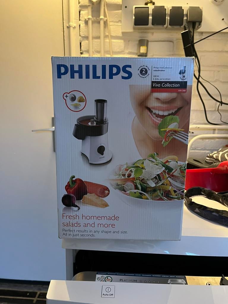Salademaker Philips, Ophalen, Nieuw, Snijmachine, Wit