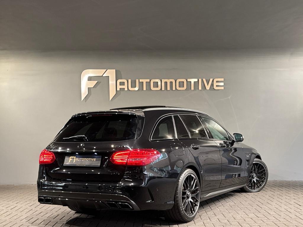 Mercedes-Benz C-klasse Estate AMG 63 S Pano|HUD|Carbon|Memor, Auto's, Mercedes-Benz, Automaat, Achterwielaandrijving, Gebruikt
