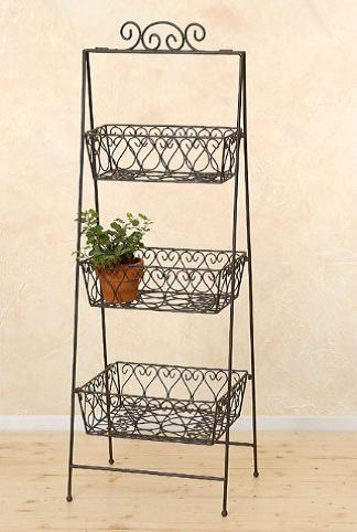 Mooie Etagère, Rekje met 3 mandjes, Kruidenrek, zwart metaal, Huis en Inrichting, Woonaccessoires | Etagères, Nieuw, Ophalen of Verzenden