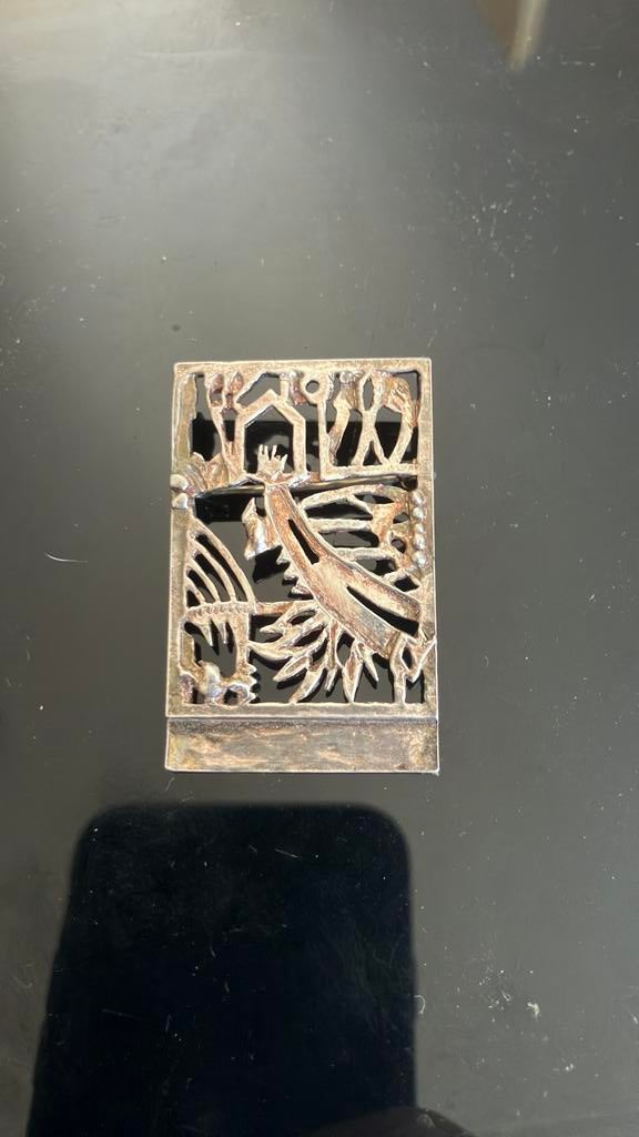 Jeroen Krabbé zilveren hanger/broche, Ophalen of Verzenden, Zilver, Broche