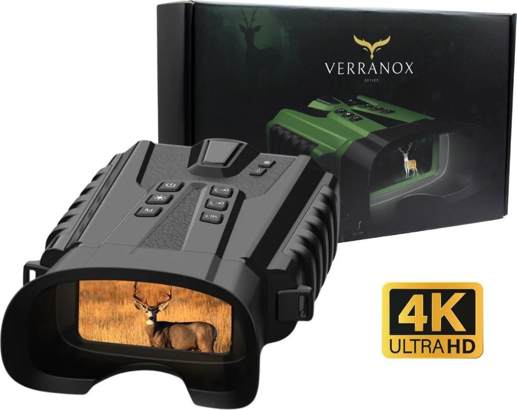 Verranox Full-Color 4K ULTRA HD Nachtkijker met 128GB SD, Nieuw, Ophalen of Verzenden, 8 tot 12x, Overige typen