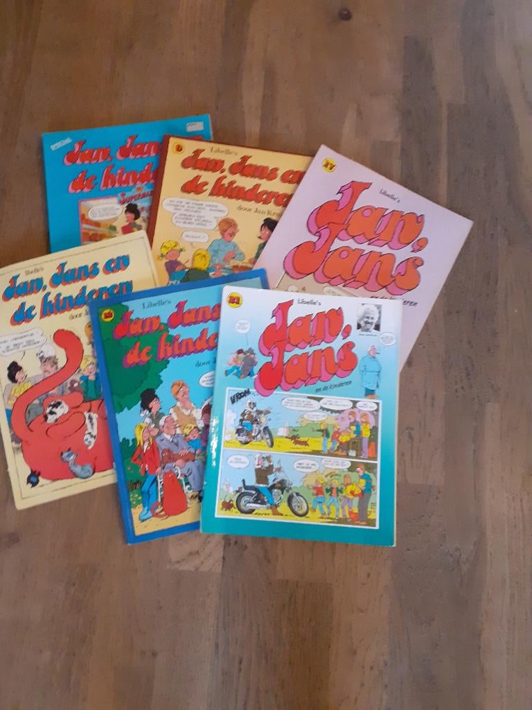 6 stripboeken Jan, Jans en de kinderen, Meerdere stripboeken, Ophalen of Verzenden, Gelezen, Jan Kruis