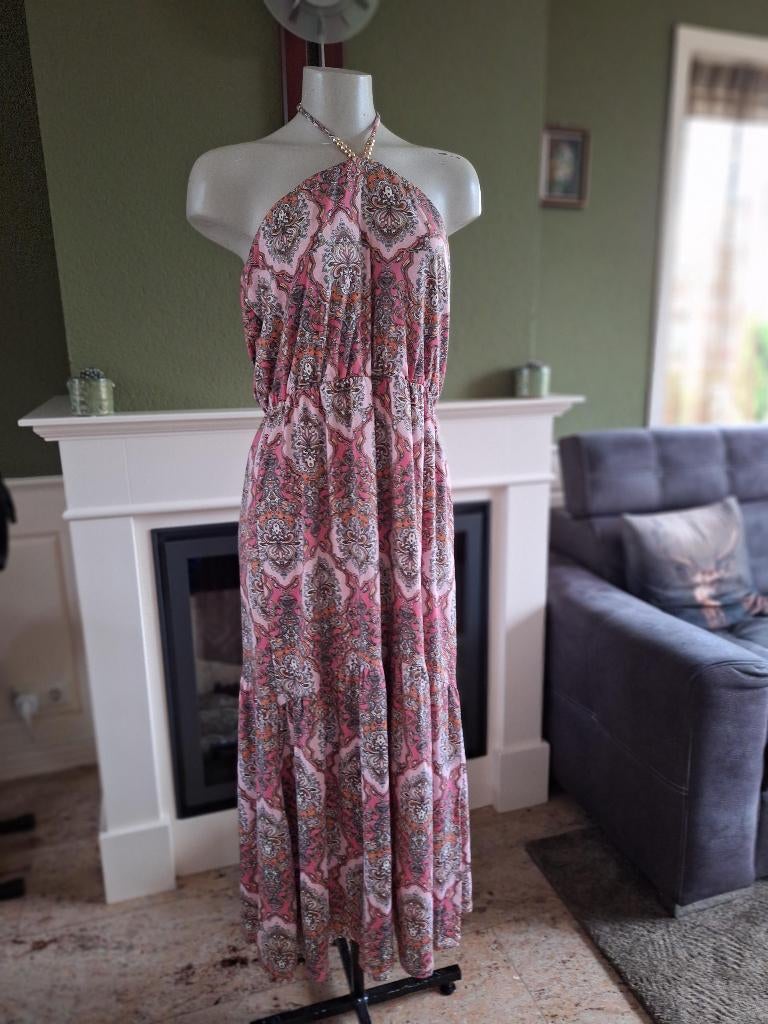 K-Design K Design lange halter roze jurk XXL, K-design, Verzenden, Maat 46/48 (XL) of groter, Nieuw