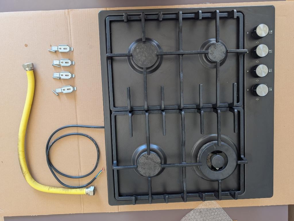 IKEA gaskookplaat – 4 pits – type HBT L00 G, Gebruikt, Inbouw, Gas, 4 kookzones