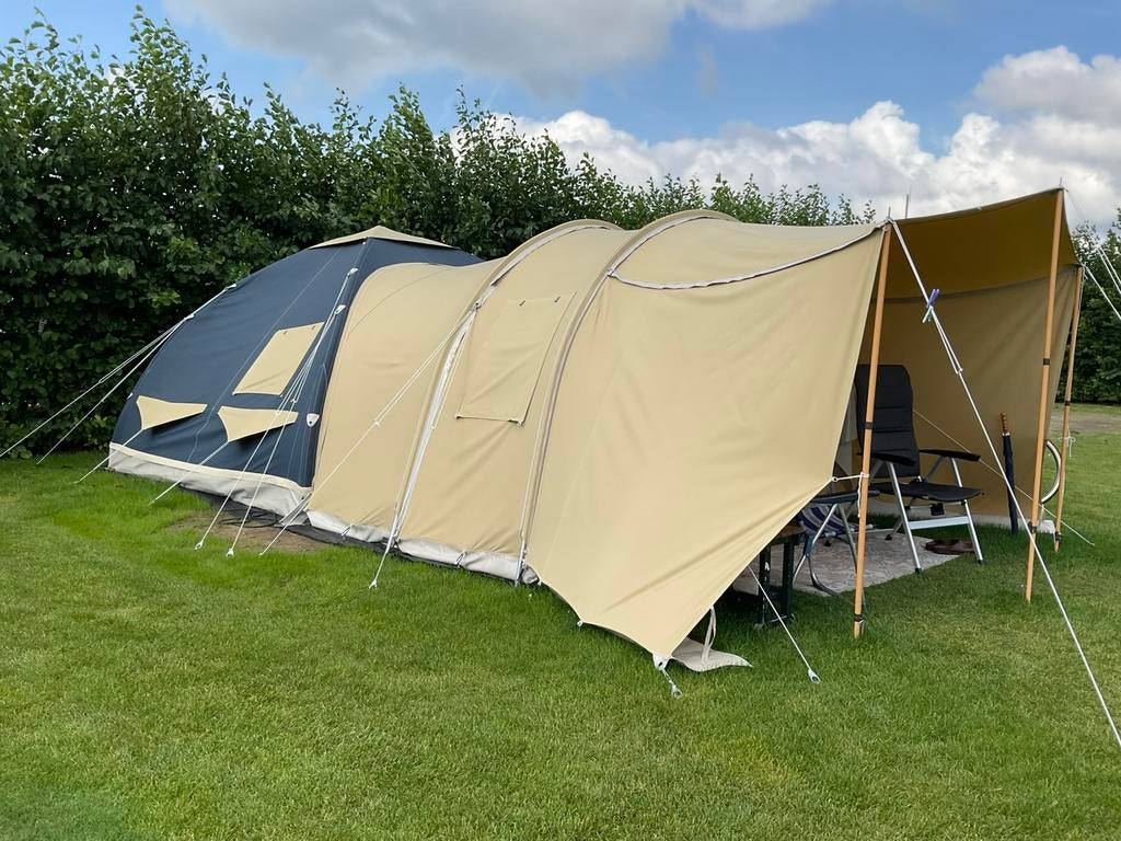 Zeer complete Karsten tent 350 als nieuw, Caravans en Kamperen, Tenten, Ophalen, Zo goed als nieuw