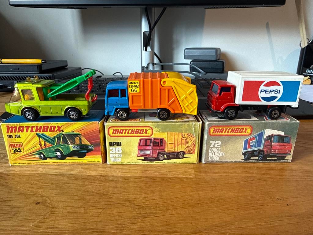 Matchbox SF nr 36, 72 en 74, nieuwstaat in originele box, Ophalen of Verzenden, Gebruikt
