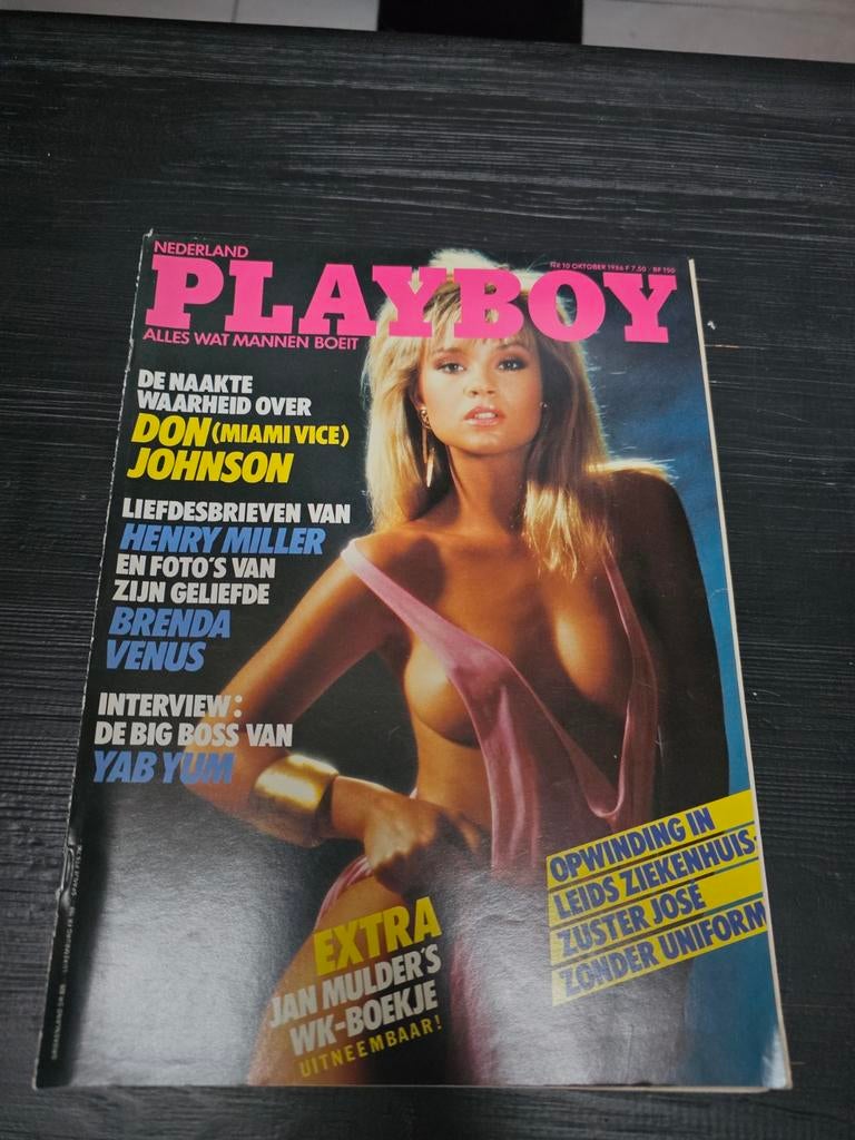 Playboy Nederland Oktober 1986 - Met Don Johnson, Ophalen of Verzenden