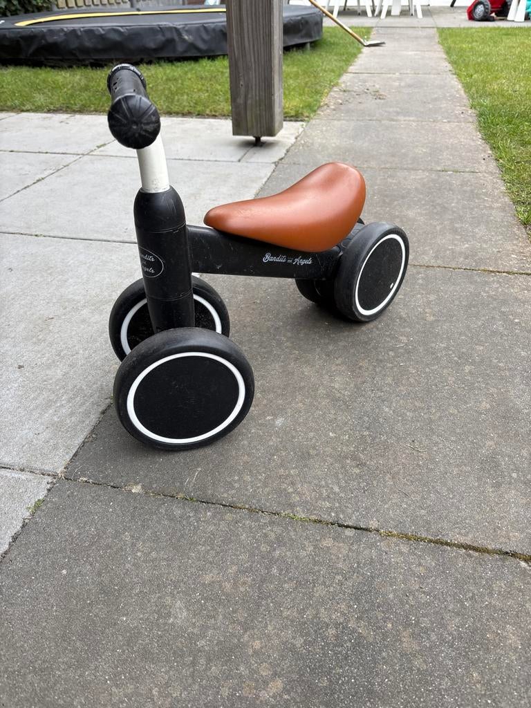 Loopfiets Bandits and Angels - Zwart met bruin zadel, Ophalen of Verzenden, Gebruikt, Loopfiets