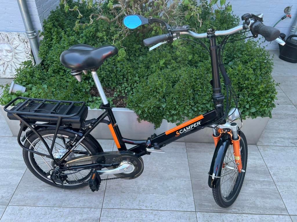 Shinga Lacros Scamper elektrische vouwfiets, Fietsen en Brommers, 20 inch of meer, Gebruikt, Versnellingen, Totaal opvouwbaar