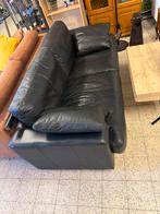 Zwarte Leren Hoekbank - Comfortabel en Stijlvol, Ophalen, Kringloop, Kringloop, Kringloop