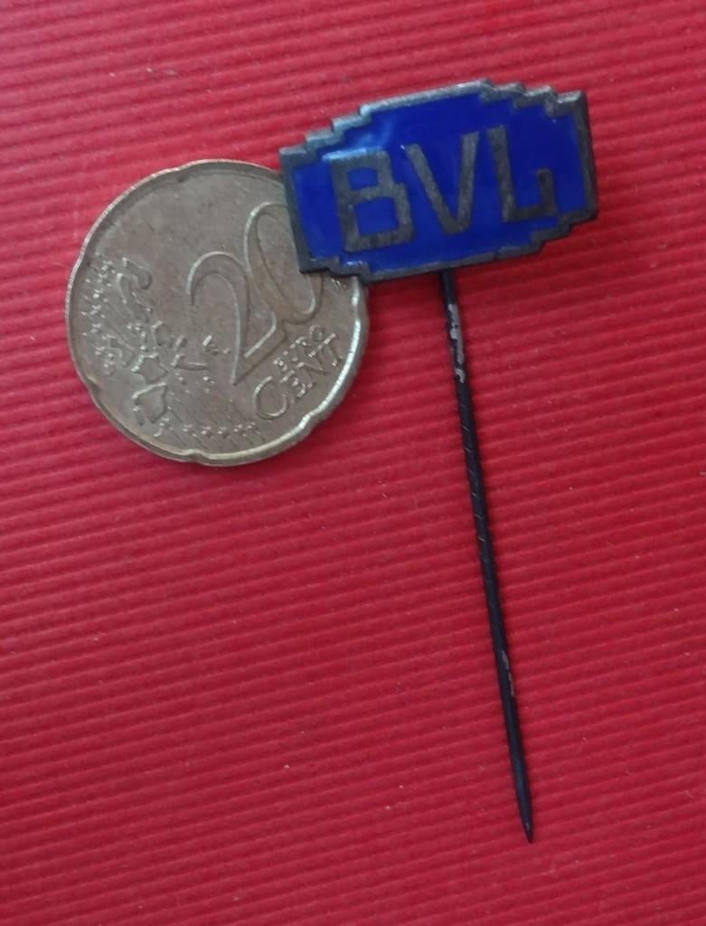 Oud emaille speldje   BVL  Bijzonder Vrijwillige Landstorm, Ophalen of Verzenden, Zo goed als nieuw, Overige onderwerpen, Speldje of Pin
