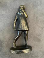 “Gesigneerd bronzen beeld meisje – ROS – massief, Ophalen of Verzenden