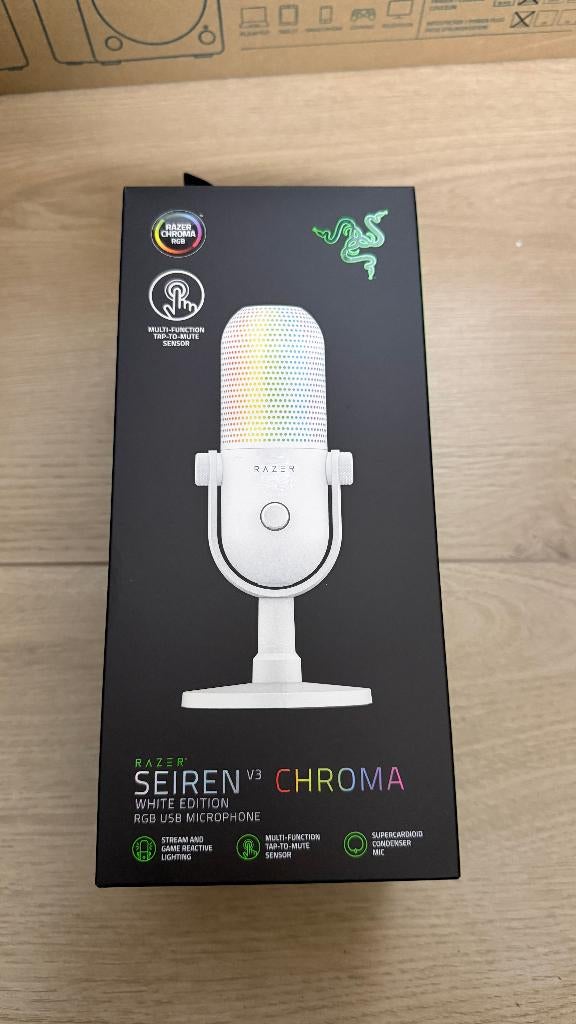 Razer Seiren V3 Chroma, Muziek en Instrumenten, Microfoons, Ophalen of Verzenden, Zo goed als nieuw, Studiomicrofoon