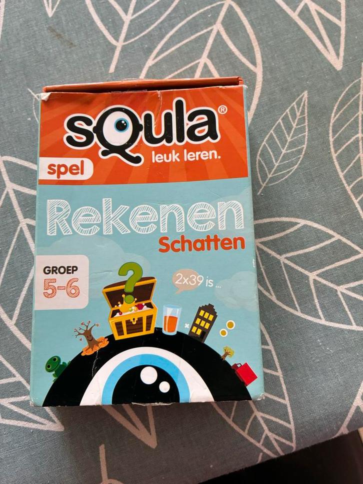 Squla Rekenen Schatten Kaartspel Groep 5-6, Hobby en Vrije tijd, Gezelschapsspellen | Overige, Zo goed als nieuw, Een of twee spelers