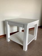 vidaXL bijzettafel salontafel koffietafel landelijk hout wit, Minder dan 55 cm, Vierkant, Hout, Ophalen