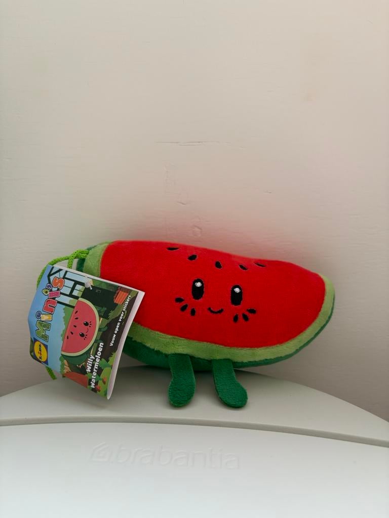 Willy watermeloen Lidl mini knuffel - nieuw, Lidl, Ophalen of Verzenden