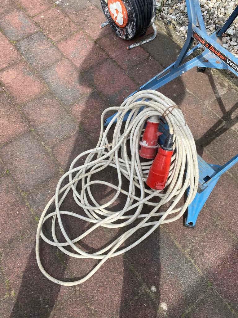 Krachtstroomkabel 380 watt vijfpolig, Doe-het-zelf en Verbouw, Elektra en Kabels, Ophalen, Gebruikt, Overige typen