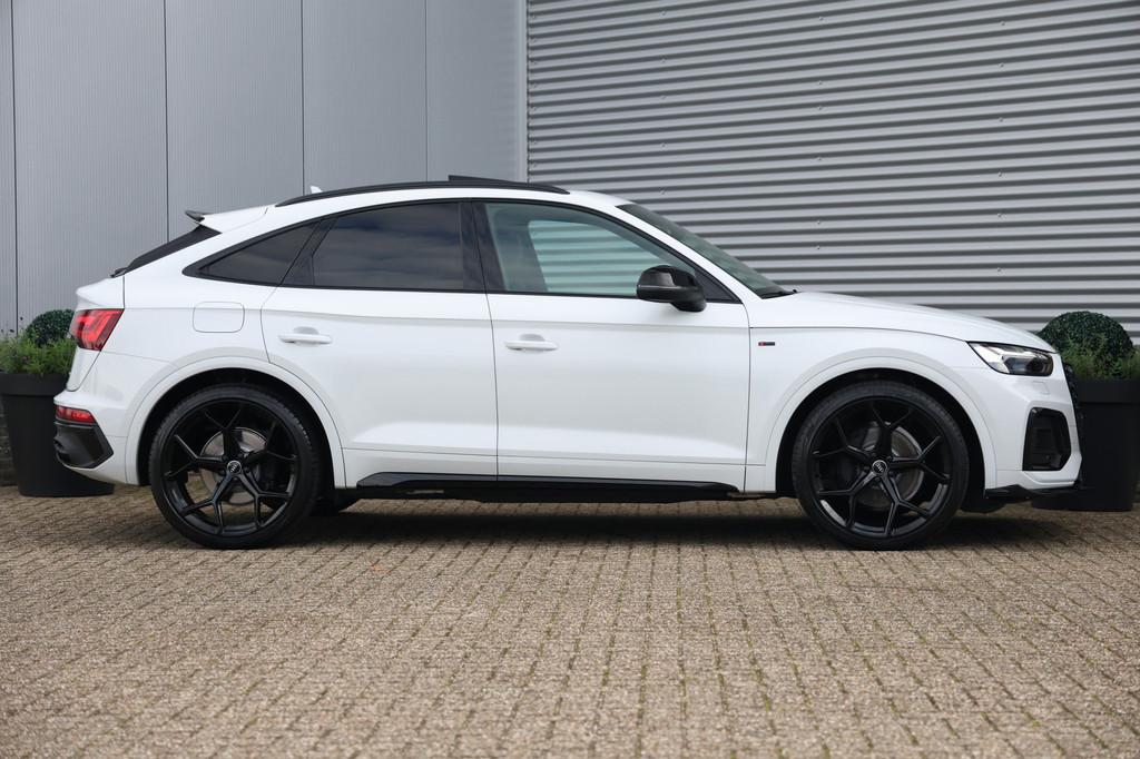 Audi Q5 Sportback 50 TFSI e S-Line 299pk Quattro Pano|Luchtv, Auto's, Automaat, Gebruikt, 4 cilinders, Wit