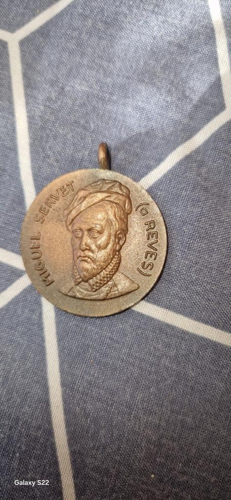 Miguel Servet Medaille - Brons, Ophalen of Verzenden