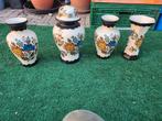 Flora Gouda Plateel Holland Handwerk Vazen Set, Antiek en Kunst, Ophalen of Verzenden