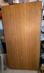 Werkblad bamboe plus stalen poten ikea tafel., Ophalen, Gebruikt, Overige materialen, 20 tot 50 mm