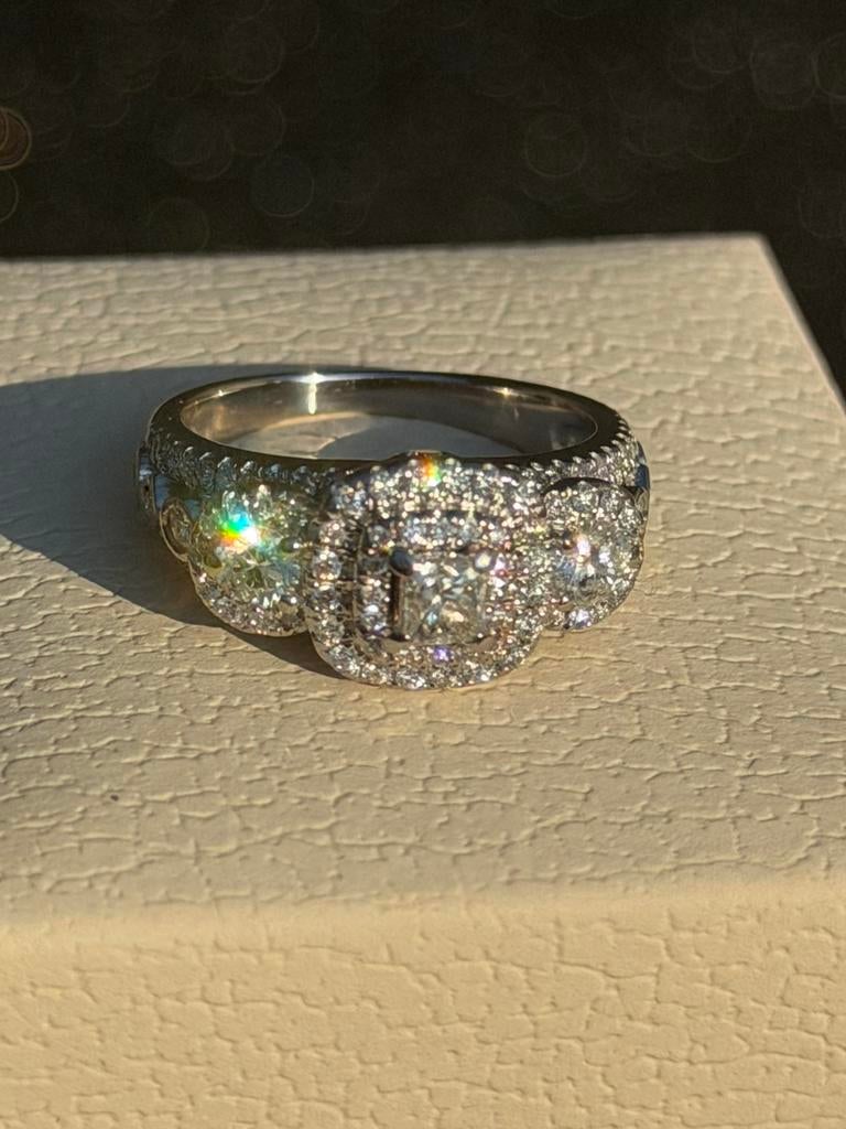 Gouden ring met 111 natuurlijke diamanten en certificaat!, Sieraden, Tassen en Uiterlijk, Ringen, Nieuw, Ophalen of Verzenden