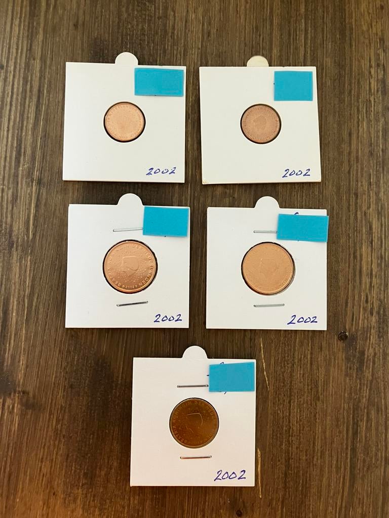 Euromunten Nederland 2002 - 1, 5 en 10 cent, Ophalen of Verzenden, Overige landen