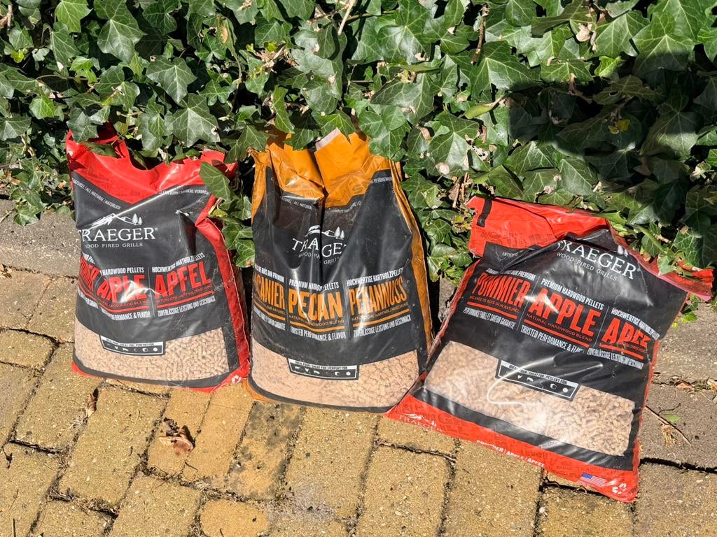 3 zakken (Traeger) pellets voor pellet BBQ, Ophalen, Nieuw