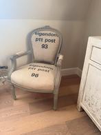 Leuke fauteuil met unieke PTT post opdruk, Gebruikt, 75 tot 100 cm, Ophalen of Verzenden, 50 tot 75 cm