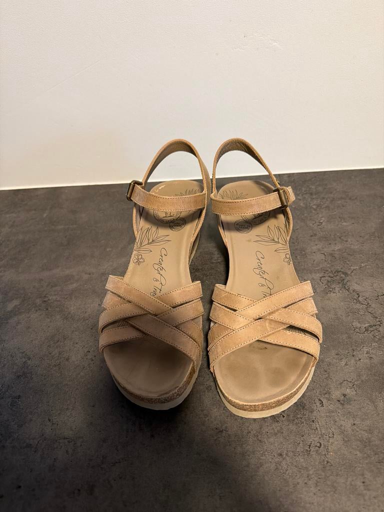 Panama Jack Sandalen Maat 42 - Comfortabel en Stijlvol, Ophalen of Verzenden, Gedragen, Beige, Sandalen of Muiltjes