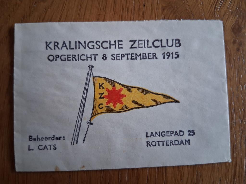 Suikerzakje #634 Kralingsche zeilclub Rotterdam, Verzenden, Nederland