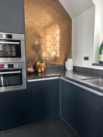 Keuken incl. Alle apparatuur en blad van belgisch hardsteen, Wit, Hoekkeuken, Graniet of Steen, Ophalen of Verzenden