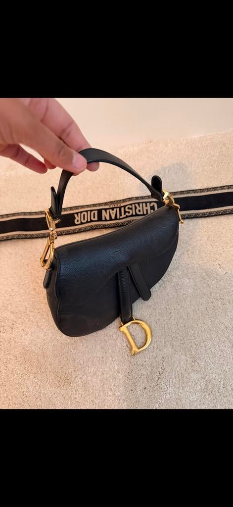 Dior saddle bag, Sieraden, Tassen en Uiterlijk, Tassen | Damestassen, Ophalen of Verzenden, Gebruikt, Zwart, Avondtasje