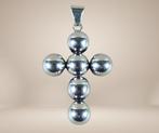 DEENS DESIGN Scrouples 925 zilveren modernist kruis hanger!, Verzenden, Zo goed als nieuw, X, Kruis of Symbool
