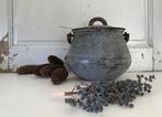 Antieke Franse geëmailleerd gietijzeren ketel heksenketel, Antiek en Kunst, Antiek | Emaille, Ophalen of Verzenden