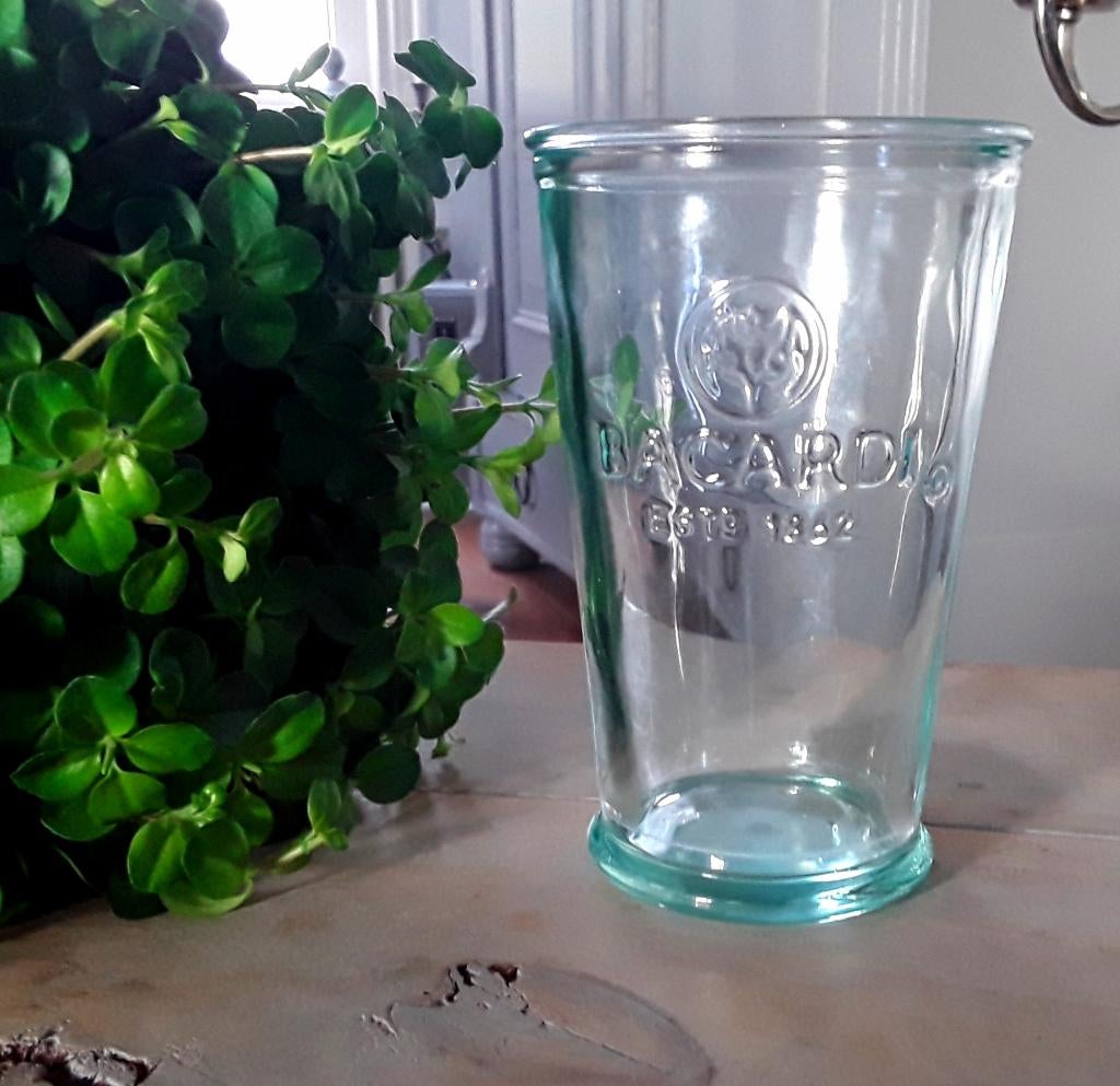 Bacardi glas - 1x, Ophalen of Verzenden, Zo goed als nieuw, Borrel- of Shotglas