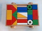 Kar met gekleurde houten blokken, Ophalen of Verzenden, Gebruikt, Overige typen