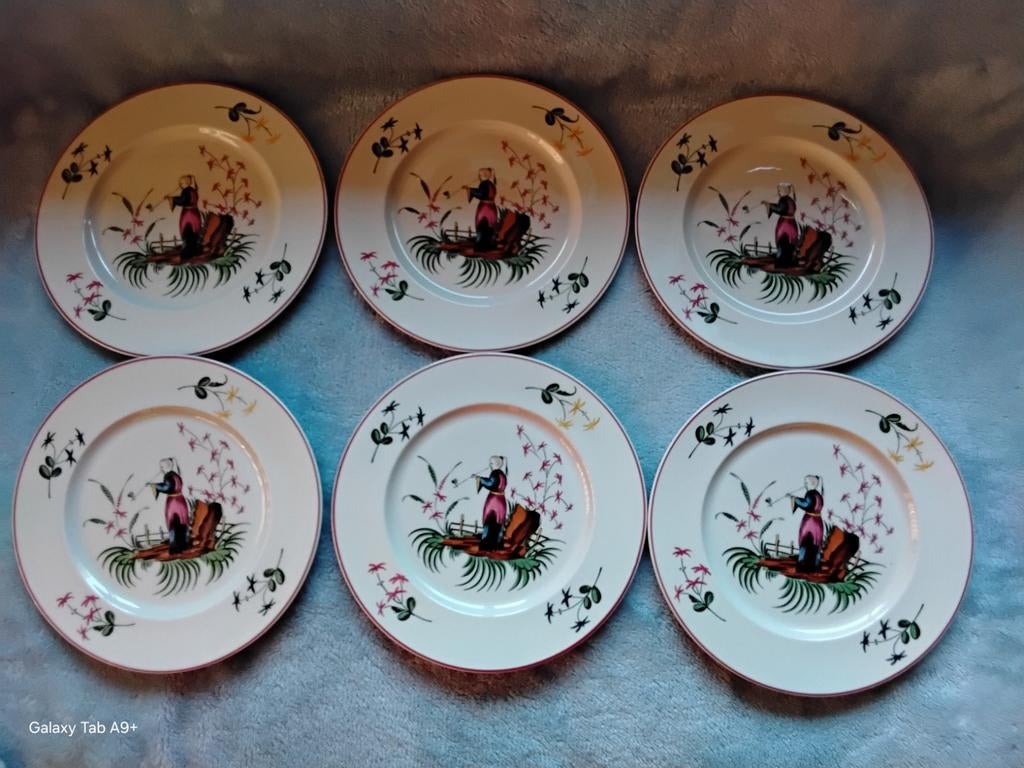 6 Borden Villeroy & Boch Madarin, Huis en Inrichting, Keuken | Servies, Verzenden, Zo goed als nieuw, Bord(en), Overige stijlen