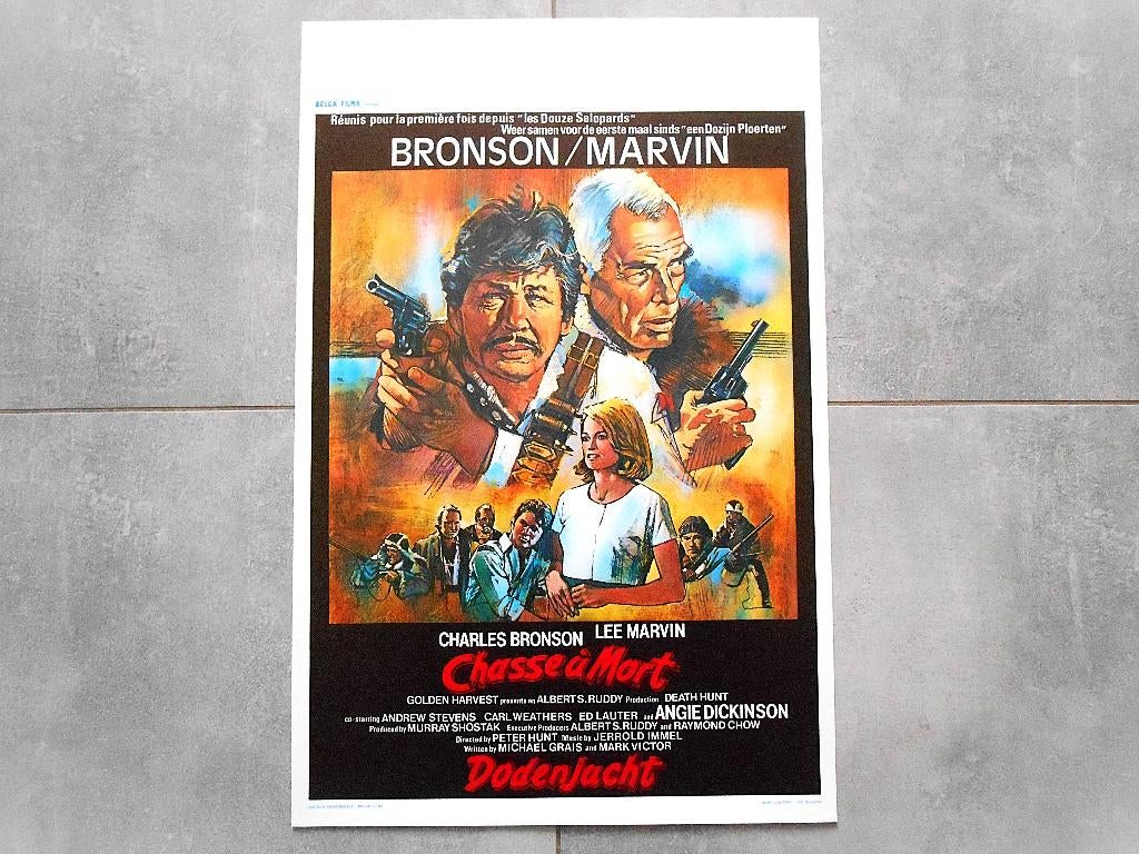 Death Hunt - Belgische poster - Bronson, Verzamelen, Posters, Verzenden, A1 t/m A3, Film en Tv, Rechthoekig Staand