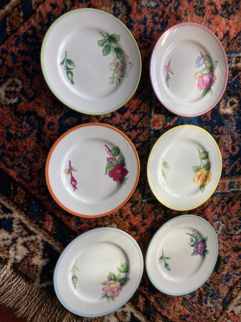 Set van 6 Fine China borden, Made in Japan, Antiek en Kunst, Antiek | Porselein, Ophalen