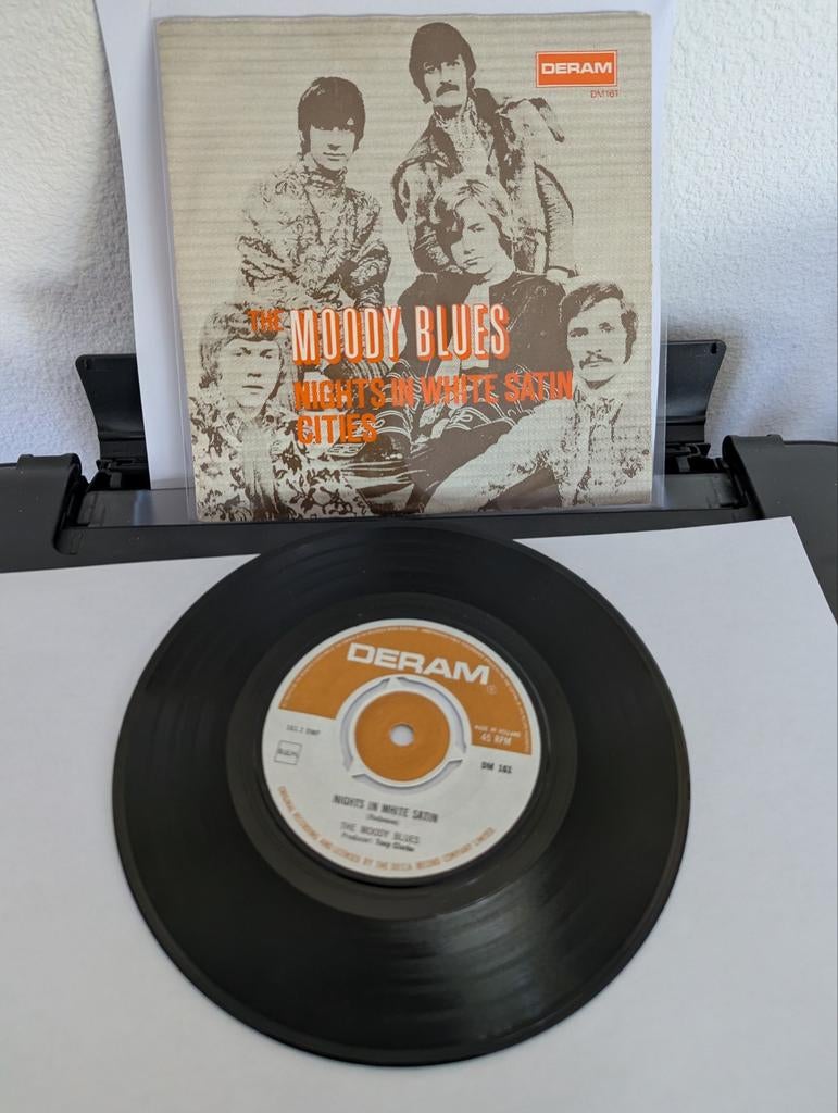 The Moody Blues - Nights in white satin ( vinyl single), Cd's en Dvd's, Vinyl Singles, Ophalen of Verzenden, Gebruikt, Pop, Single