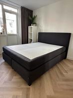 Kärlsson boxspring 195x160cm donkergrijs, Ophalen, Gebruikt, Tweepersoons, 190 cm of minder