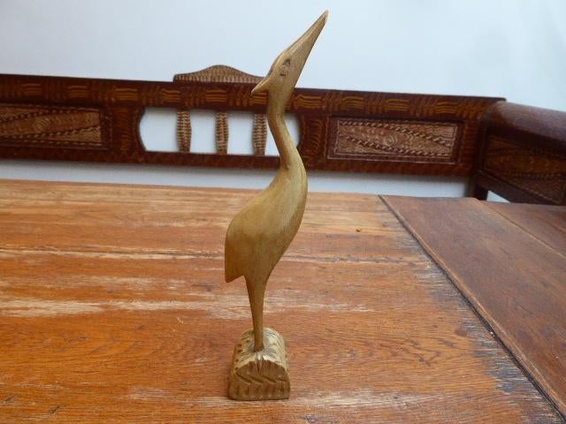 Strak vormgegeven vintage houten vogel, Ophalen of Verzenden